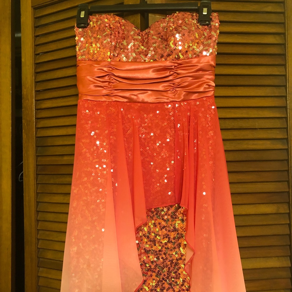 Xtraorinary prom formal dress pink ombré sequin